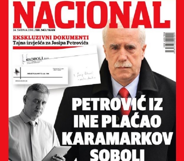 Nacional: Petrović iz Ine plaćao Karamarkov Soboli