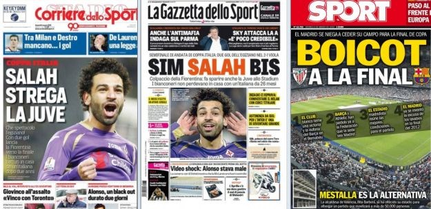 Salah zauzeo naslovnice u Italiji, Engleze još muči pljuvanje na travnjaku