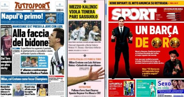 Hrvati na talijanskim naslovnicama, ostatak svijeta slavi "tri kralja"