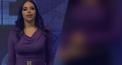 VIDEO Lijepa voditeljica u emisiji uživo podigla haljinu i pokazala tetovažu kod međunožja