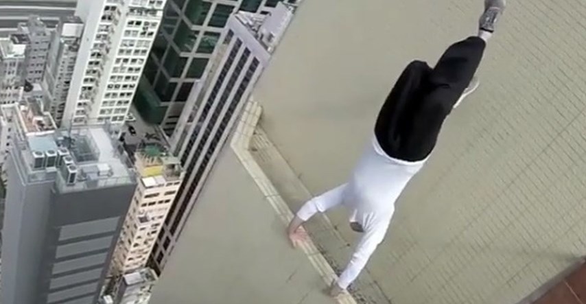 VIDEO Prestravio svijet jezivim akrobacijama na rubu nebodera: "Muka mi je dok gledam"