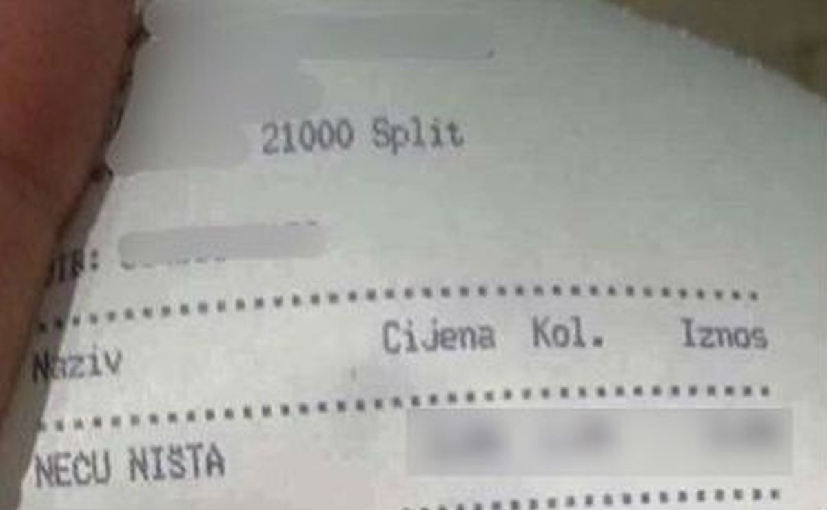 FOTO Evo što će vam se dogoditi ako u Splitu "naručite": "Neću ništa"