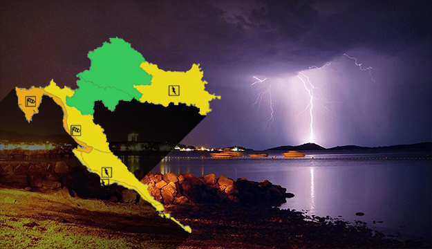 Nevrijeme diljem obale - srušena stabla u vrsarskom autokampu i kameni zid u Puli: Meteoalarm izdao niz upozorenja