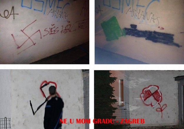 U Hrvatskoj, Srbiji i BiH uklanjali fašističke grafite sa zidova: "Ne u mom gradu!"