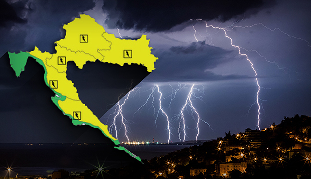 Novo upozorenje Meteoalarma: Stižu izraženiji pljuskovi i grmljavina, moguće su i bujične poplave