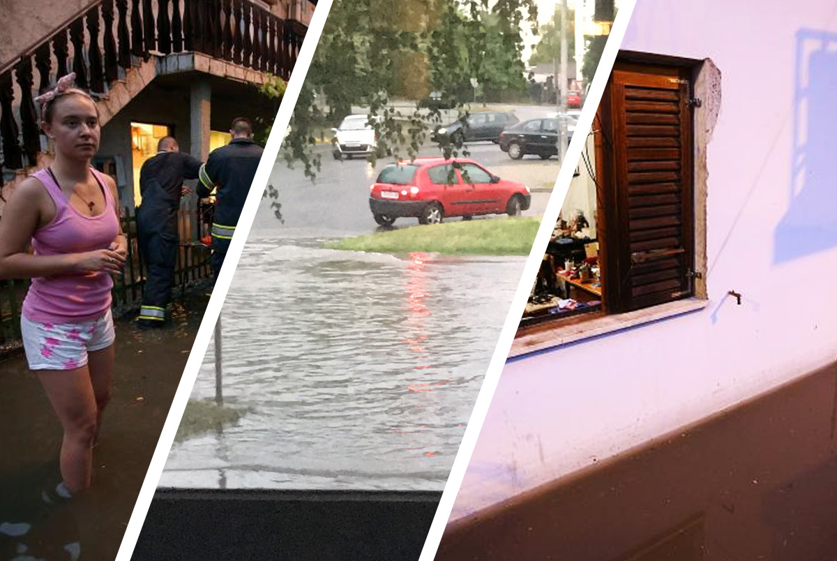 VELIKA GALERIJA IZ ZAGREBA U Svetoj Klari voda do koljena, vjetar rušio stabla, oštećeni i auti
