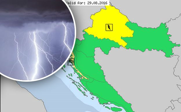 Nakon Slovenije olujno nevrijeme stiže kod nas, žuto upozorenje Meteoalarma za središnju Hrvatsku
