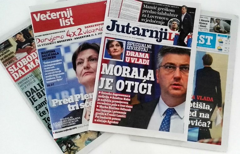 Kako su Jutarnji i Večernji popratili ostavku Martine Dalić? Prilično ljigavo