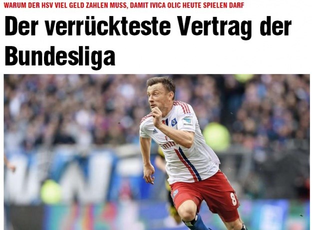 "Najluđi ugovor Bundeslige": Ako Olić zaigra protiv Wolfsburga, HSV mora platiti 100 tisuća eura