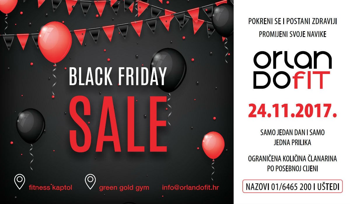 Black Friday u Orlando Fitu: Ograničena količina članarina po posebnoj cijeni