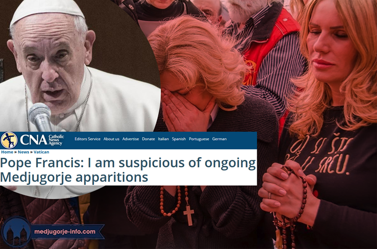 Papa: Žena koja se ukazuje u Međugorju nije Isusova majka