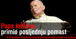 Papa vrlo loše, primio posljednju pomast