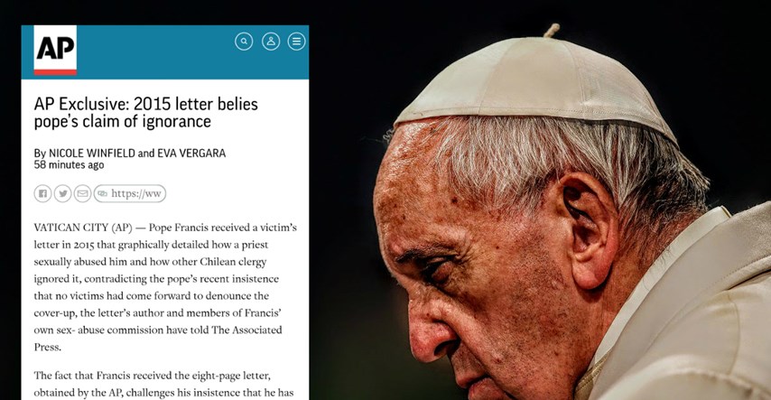 Associated Press: Papa je lagao, znao je da je čileanski biskup štitio pedofila