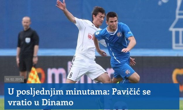 Pavičić se vratio u Dinamo iz Lokomotive: "Bio sam u malom šoku kad me Mamić nazvao"