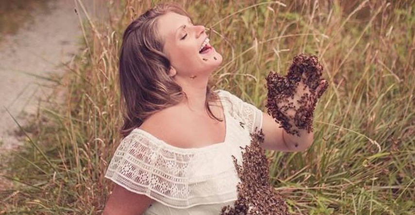Žena koja je pozirala s 20 tisuća pčela na trudničkom trbuhu rodila mrtvorođenče