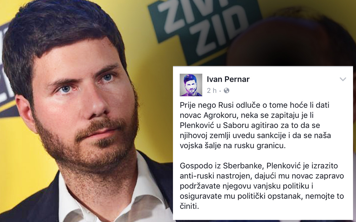 Pernar Rusima: Ne dajte Plenkoviću novac, nek Vlada  propadne zajedno s Agrokorom