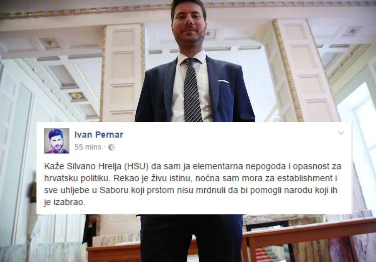 Pernar poslao poruku Saboru: "Noćna sam mora za sve uhljebe"
