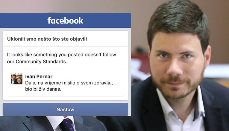 Pernar blokiran na Facebooku zbog objave o Hanžekoviću