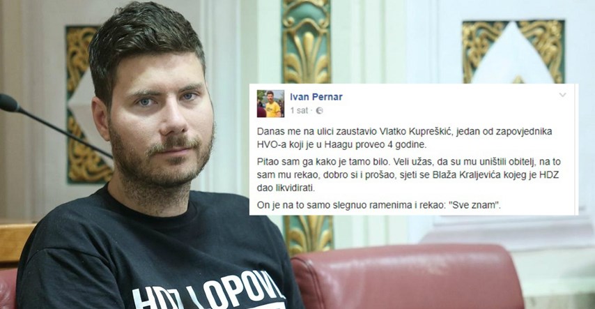 Pernar prepričao susret sa zapovjednikom HVO-a: "Sjeti se Blaža Kraljevića kojeg je HDZ dao likvidirati"