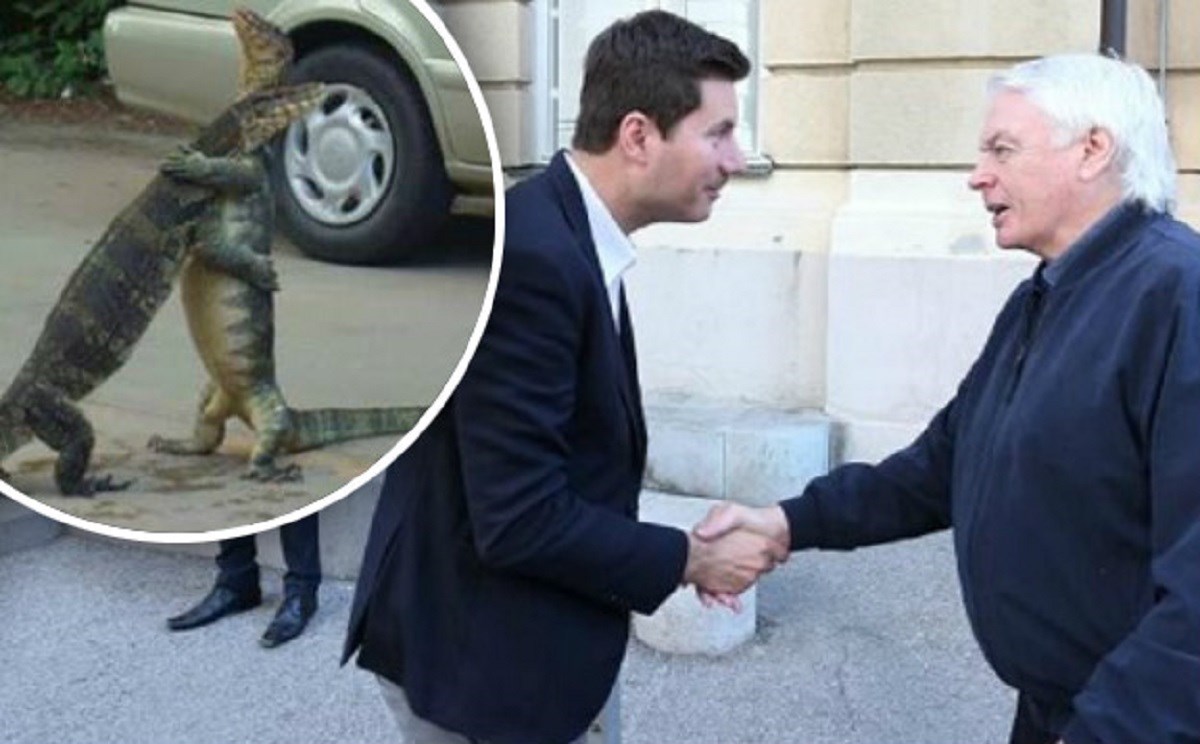 FOTO "Gušteri na aparatima" Pernar i Icke naslikavali se ispred Sabora pa postali predmet sprdnje