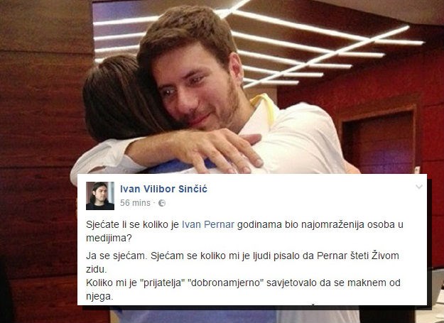 Sinčić stvarno voli Pernara, na Facebooku objasnio zašto