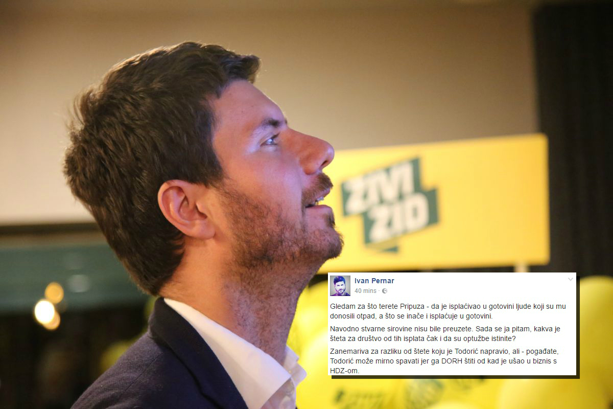 Pernar brani Pripuza: On je zanemariv u usporedbi s Todorićem, ali ne štiti ga HDZ