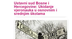 Građani BiH traže ukidanje vjeronauka u školama