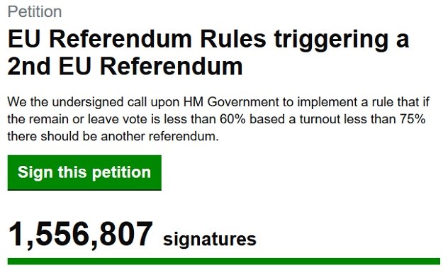 Više od milijun i pol Britanaca potpisalo peticiju - traže da se referendum o Brexitu ponovi