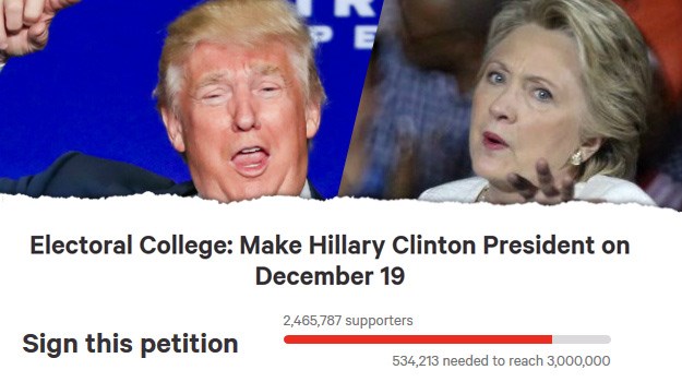 3,3 milijuna potpisa: Može li Hillary ipak postati predsjednica?