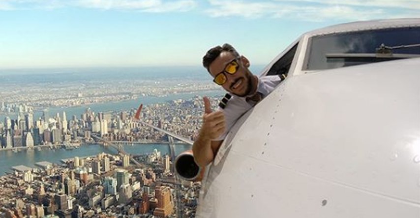 FOTO Pilot objavio fotke na kojima viri kroz prozor aviona: "Kakav luđak, ne mogu vjerovati"