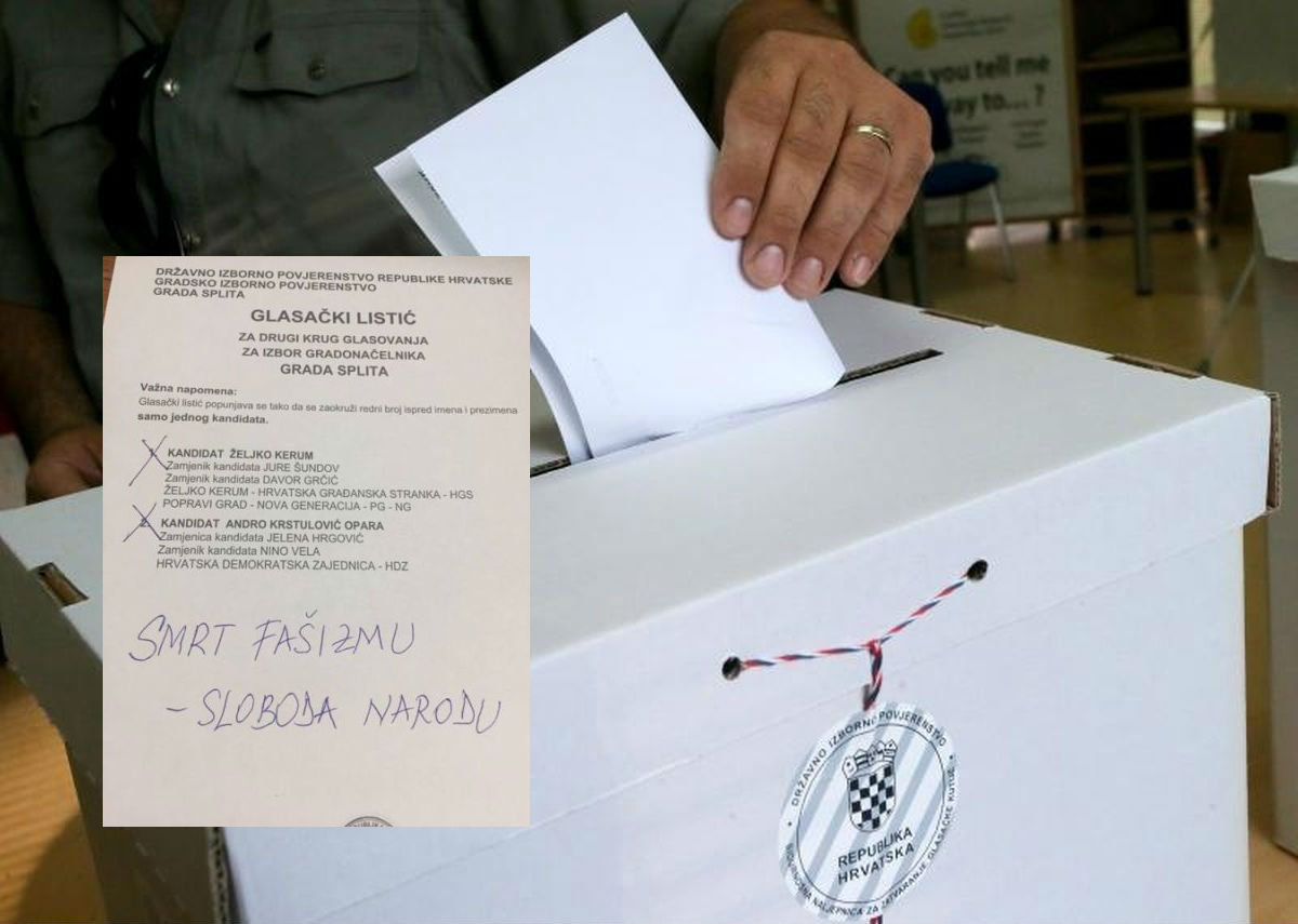 Što se sve našlo na nevažećim listićima u Splitu? Ava, Milano, Tito, Pavelić...