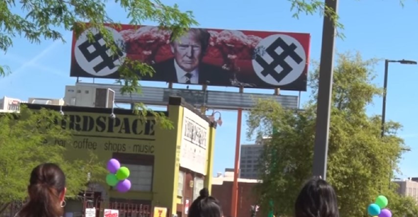 Umjetnica i nakon prijetnji smrću odbila ukloniti plakat s "nacističkim Trumpom"