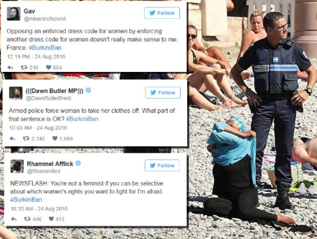 Ljudi na Twitteru užasnuti slikama francuske policije koja prisiljava muslimanku da se skine