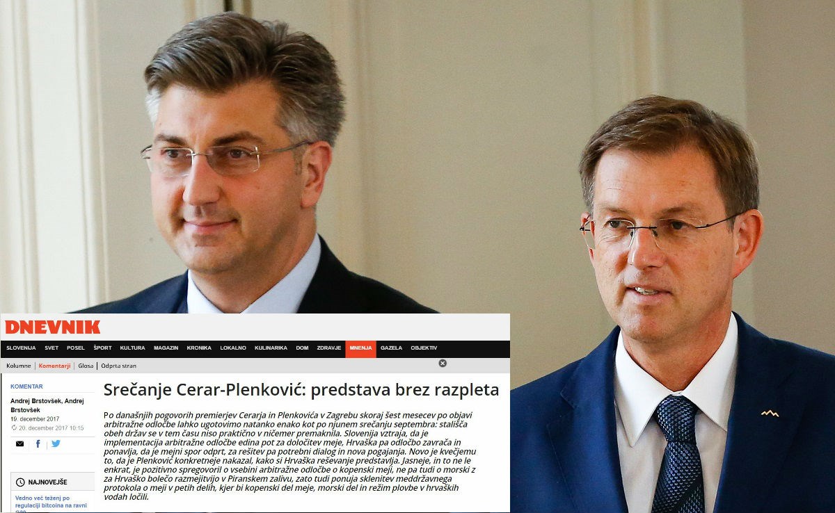 Slovenski mediji o susretu Plenkovića i Cerara: "Neuspješna predstava za međunarodnu zajednicu"