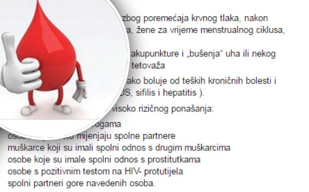 Klub mladih Split pozvao na darivanje krvi - dio objave zasmetao pojedine građane