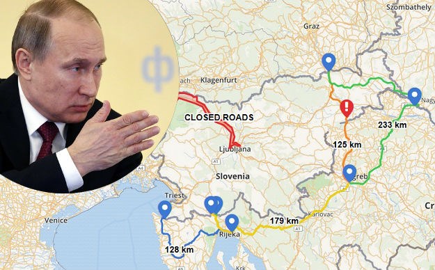 Putin stigao u Sloveniju: Zastoji i kolone na austrijskog granici, zatvoren tunel Karavanke