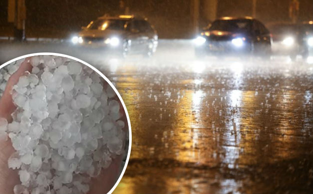 Nevrijeme poharalo unutrašnjost Hrvatske: Kiša potopila ceste, padao led, grom izazvao požar