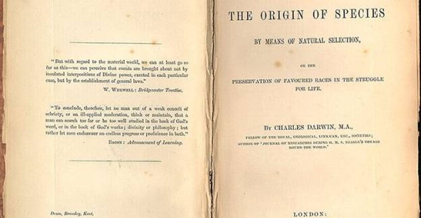 "Podrijetlo vrsta" Charlesa Darwina proglašeno najutjecajnijom knjigom u akademskoj povijesti