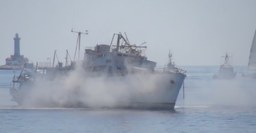 VIDEO U Istri potopljen admiralski brod Vis