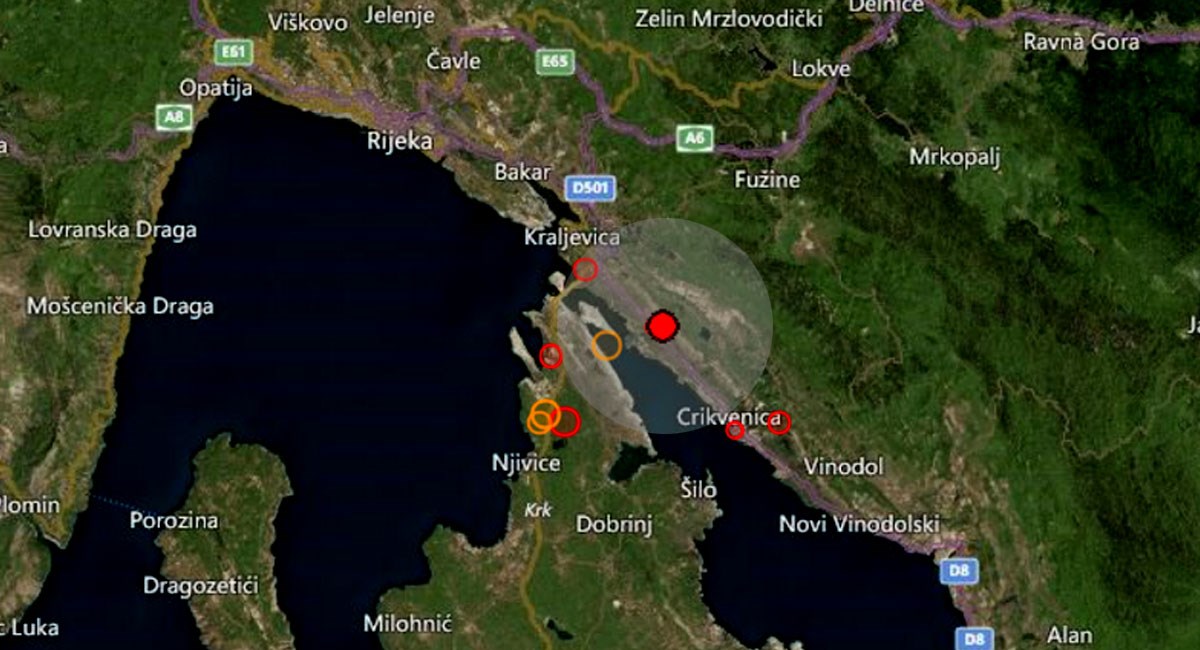 I NOĆAS SE TRESLA RIJEKA Dva slabija potresa pogodila područje