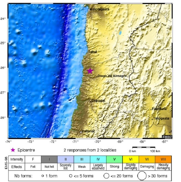 Snažan potres pogodio sjever Čilea