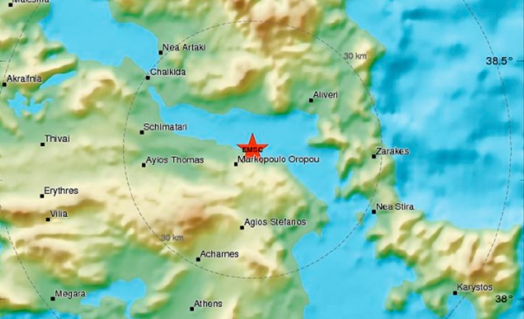 Potres magnitude 4,1 po Richteru pogodio Atenu