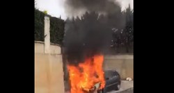 Požar u Puli: Automobil se pretvorio u buktinju i gorio uz prometnu cestu