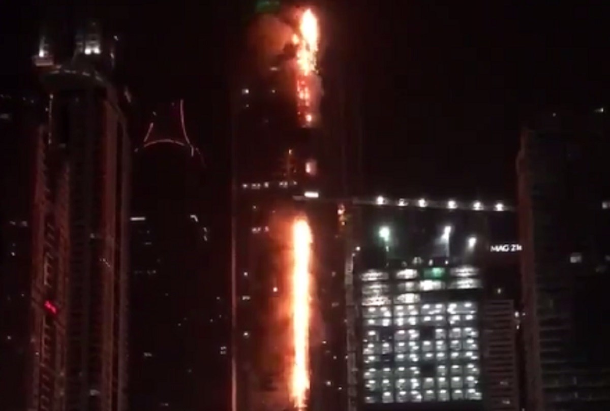 POŽAR U DUBAIJU Gorio jedan od najviših nebodera na svijetu