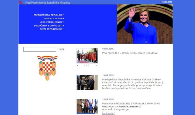 Stranica hrvatske predsjednice daleko je najgora u cijeloj Europi