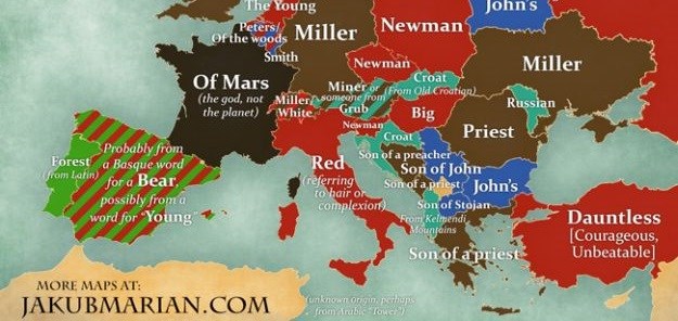 Karta najčešćih prezimena u Europi: Najčešće hrvatsko prezime "okupiralo" je još jednu zemlju