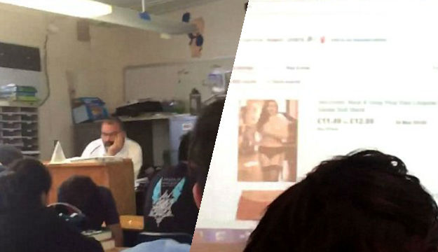 Profesor zaboravio ugasiti projektor pa pred učenicima proučavao golišave manekenke