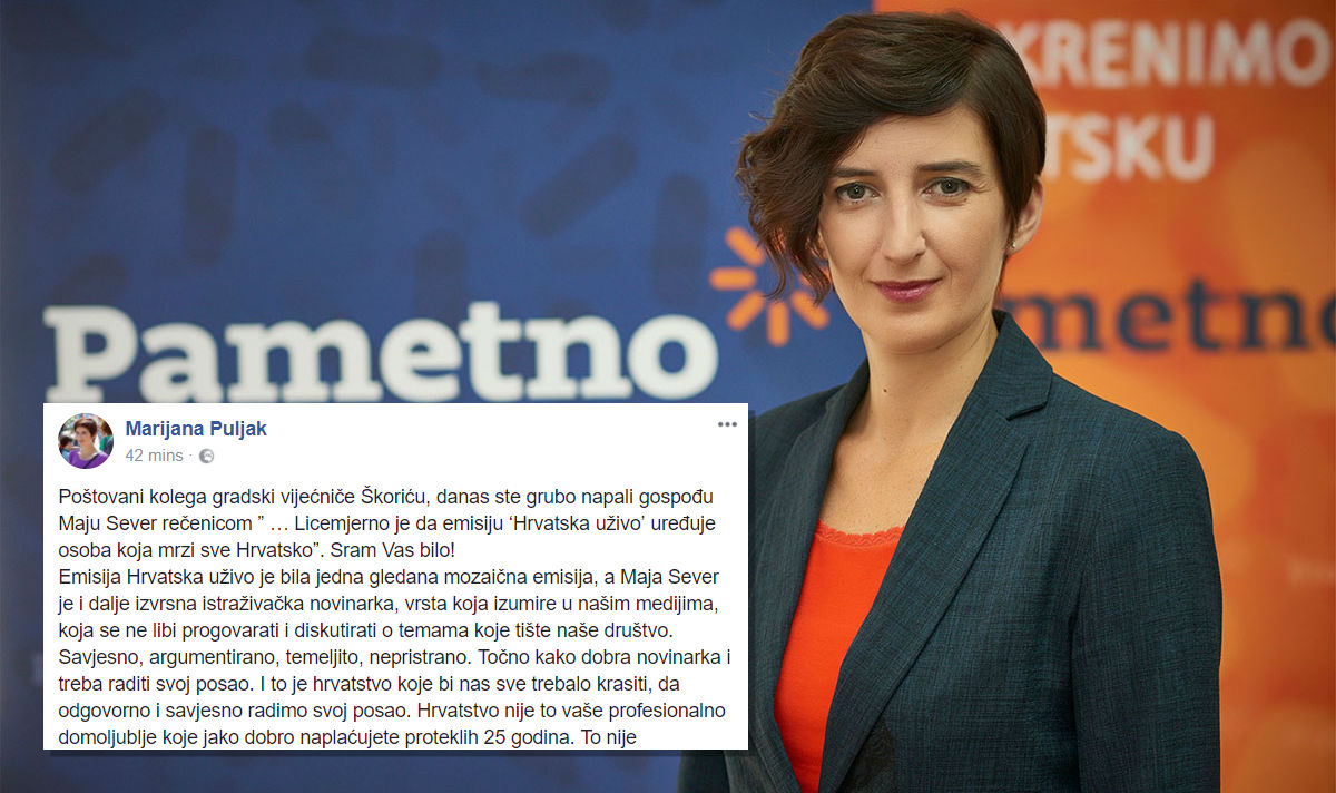 Marijana Puljak popljuvala HDZ-ovca zbog Maje Sever: "Sram vas bilo!"