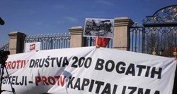 Radnička fronta ispred feudalnog dvorca Ivice Todorića: Pljačku ti nećemo nikada zaboraviti