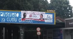 U Savskoj ulici u Zagrebu osvanuo veliki transparent: Karamarko odlazi, Milanoviću ne dolazi